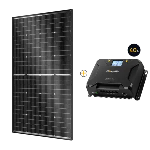 BougeRV 16BB 24V N-Type 200 Watt Bifacial Solar Panel 40A MPPT Solar Controller Kit
