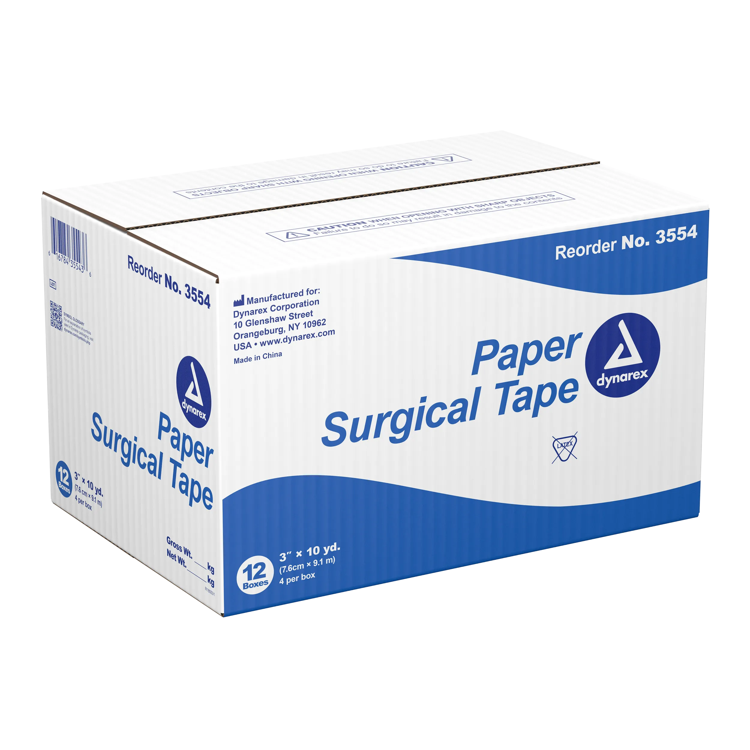 Dynarex - Paper Surgical Tape 3" x 10 yds
