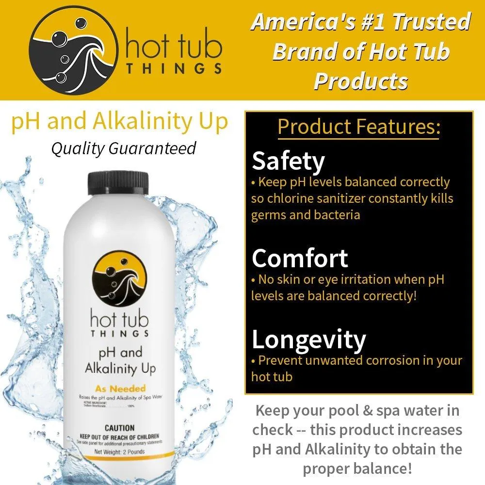 Hot Tub Things pH and Alkalinity Up 2 Pounds - Protects Your Spa From Corrosion