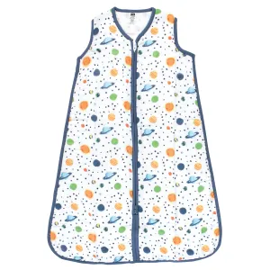 Hudson Baby Muslin Cotton Sleeveless Wearable Sleeping Bag, Sack, Blanket, Space