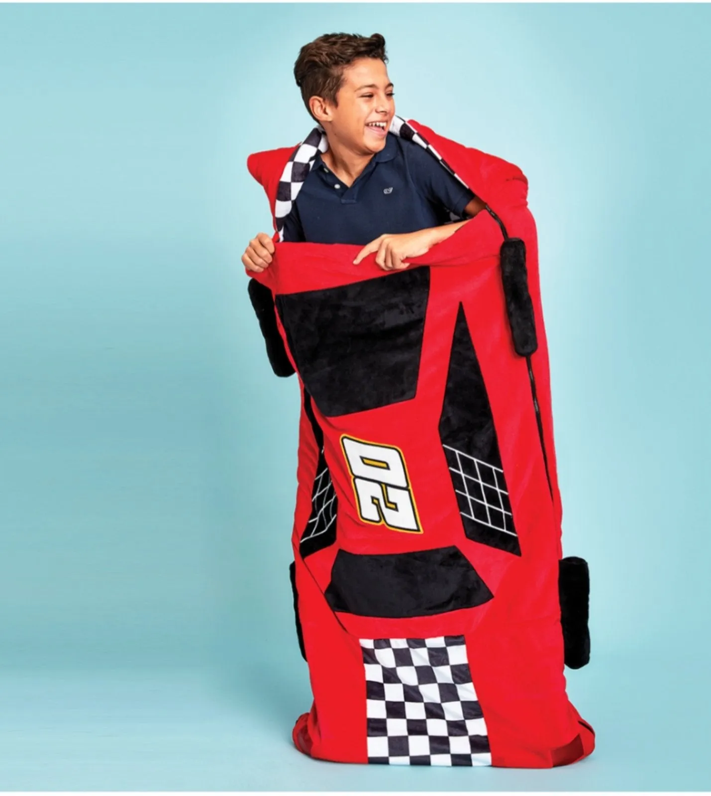 IScream Boys Red Race Car Sleeping Bag