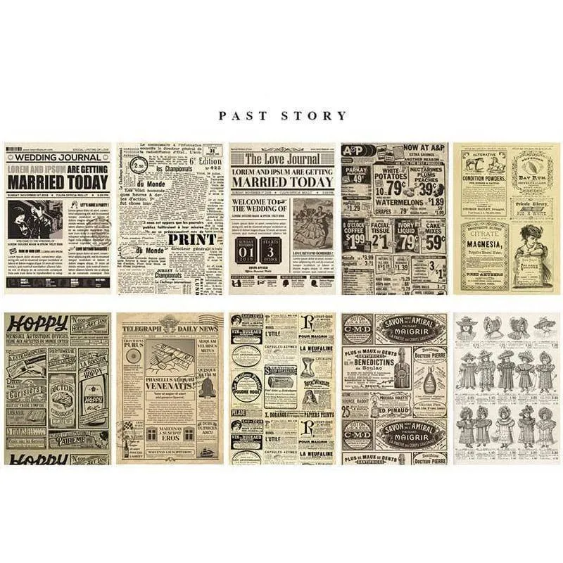Kraft Paper Sets for Journaling, Scrapbooking, and Collage - Nostalgia