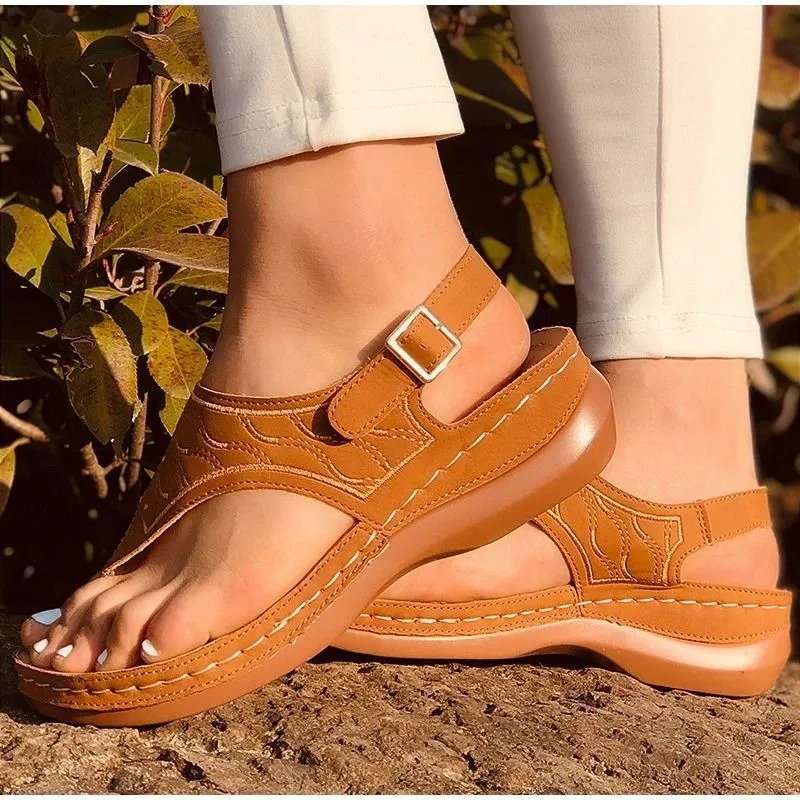 OCW Women Sandals Summer Casual Soft Flat Sole Open Toe Design