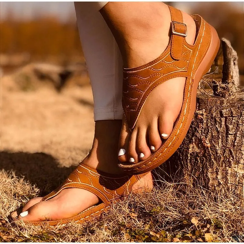 OCW Women Sandals Summer Casual Soft Flat Sole Open Toe Design
