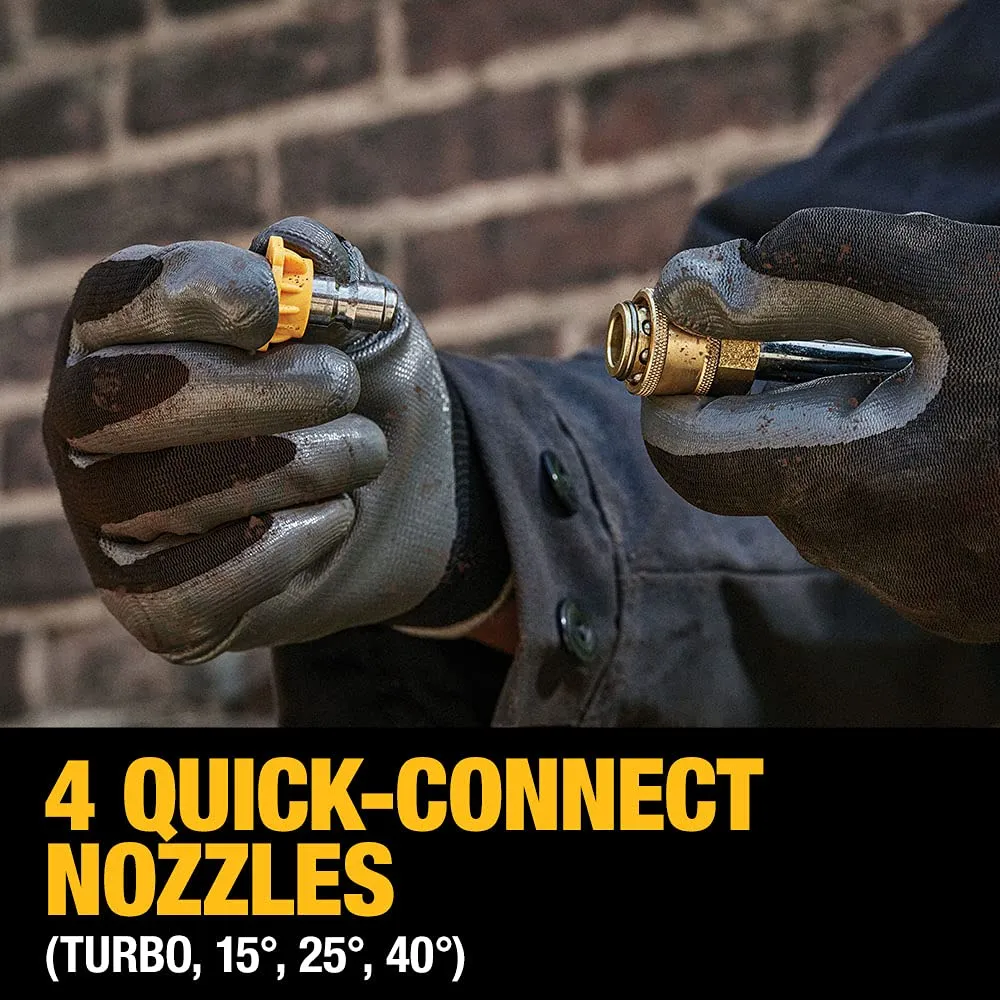 Open Box -  DEWALT 20-Volt 550 PSI, 1.0 GPM Cold Water Cordless Electric Power Cleaner with 4 Nozzles