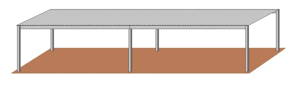 SALE!!  12'D x 48'L Free Standing Cover