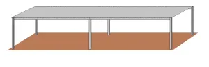 SALE!!  12'D x 48'L Free Standing Cover