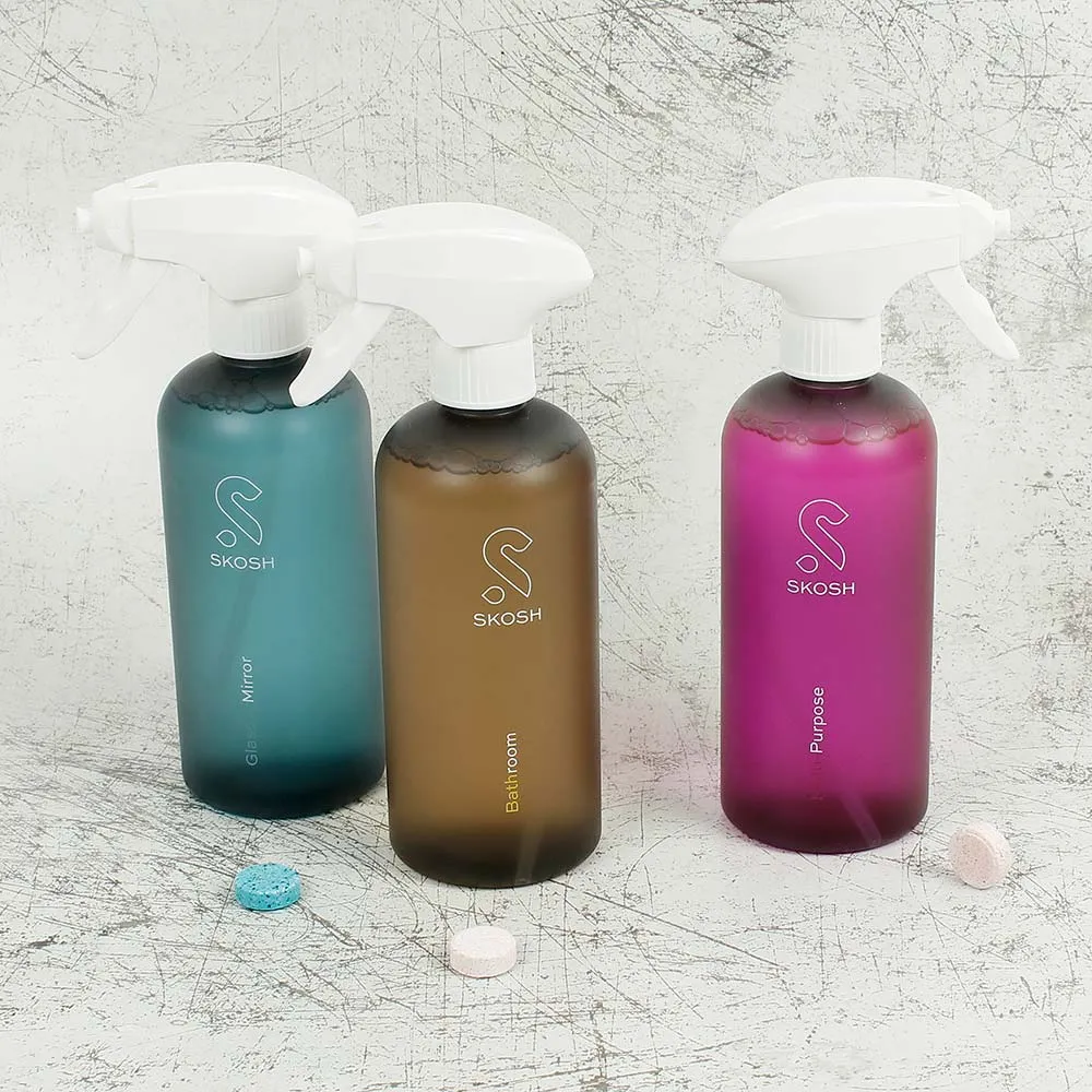 Skosh Spray Bottle   Glass Cleaning Tablet