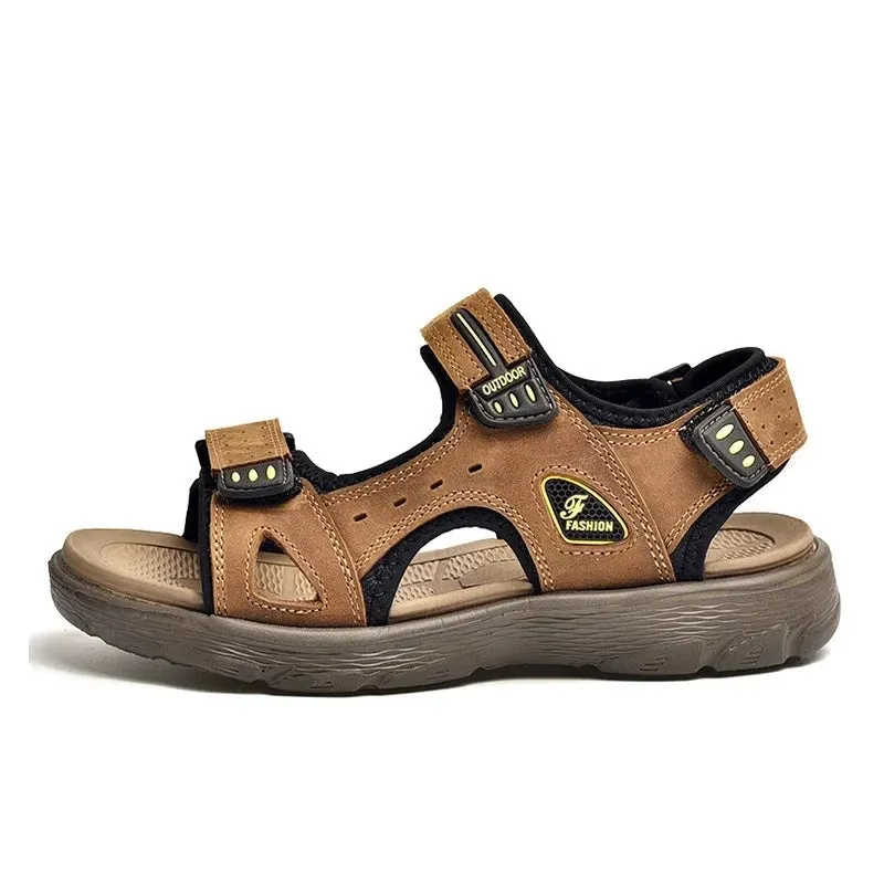 Summer Hot Sale Men's Sandals Outdoor Non-slip Handmade Soft Light Leather Men Sandals Classic Men's Platform Sandals