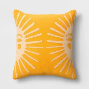 Sun Outdoor Throw Pillow Yellow - Opalhouse designed with Jungalow