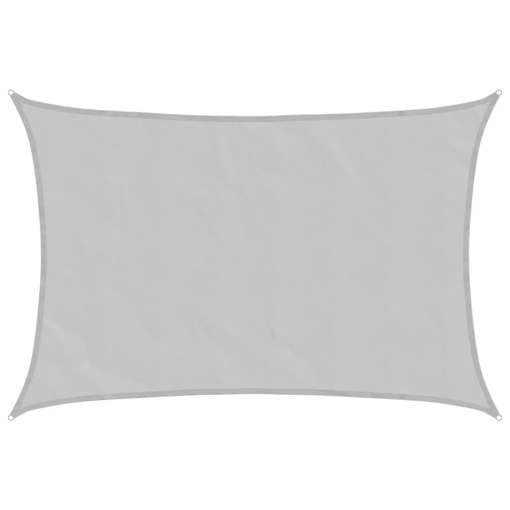 Sun Shade Sail Light Grey 4x3 m 100% Polyester Oxford