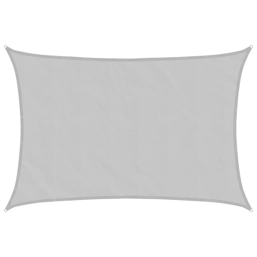 Sun Shade Sail Light Grey 5x3 m 100% Polyester Oxford