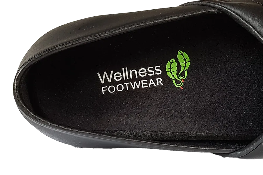 Wellness Faves Leather Work Shoes - Black