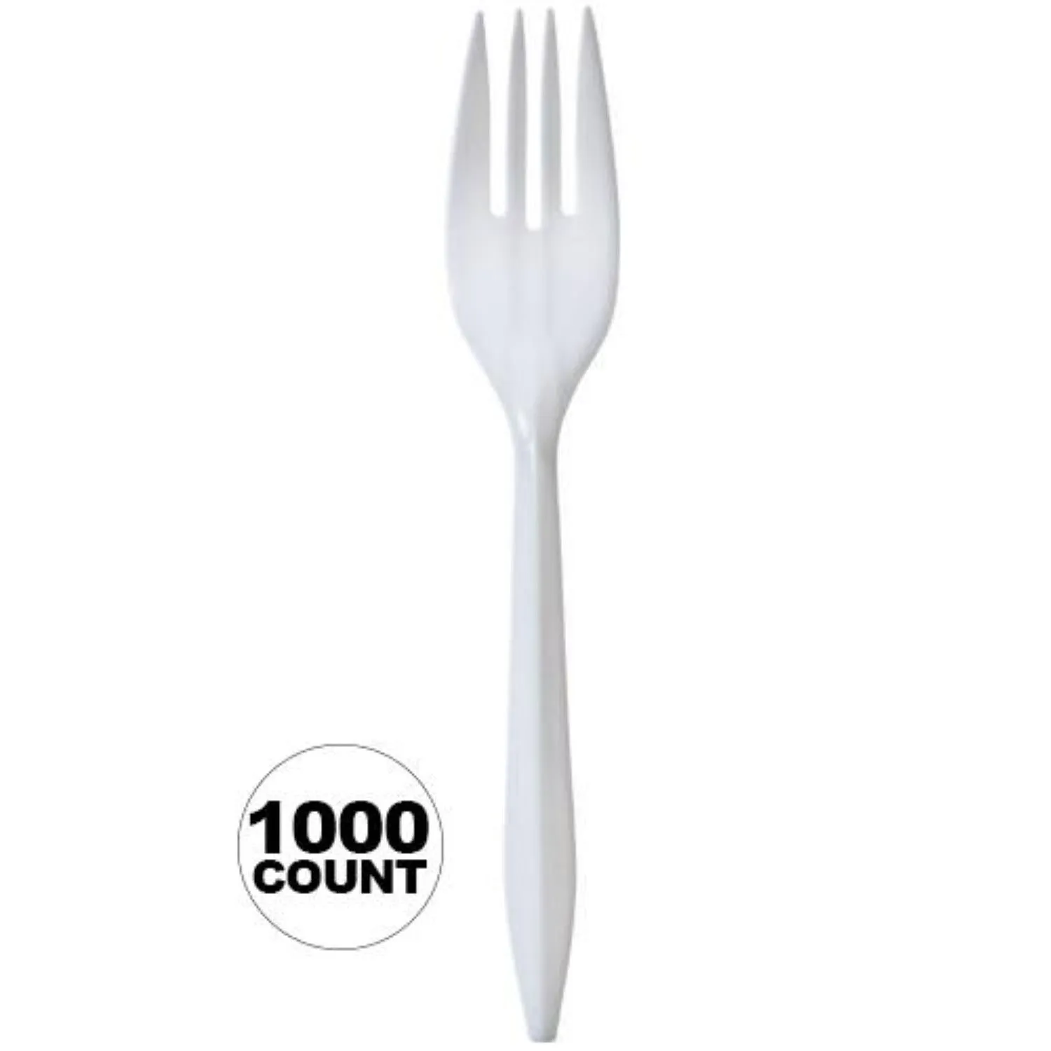 *WHOLESALE* Disposable - Medium Weight - White - Forks | 1000 ct.
